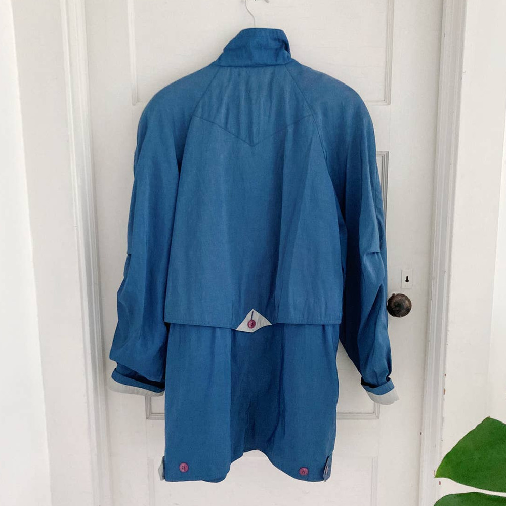 Vintage Forecaster of Boston Blue Longline Windbreaker Lightweight Jacket - Picture 2 of 13